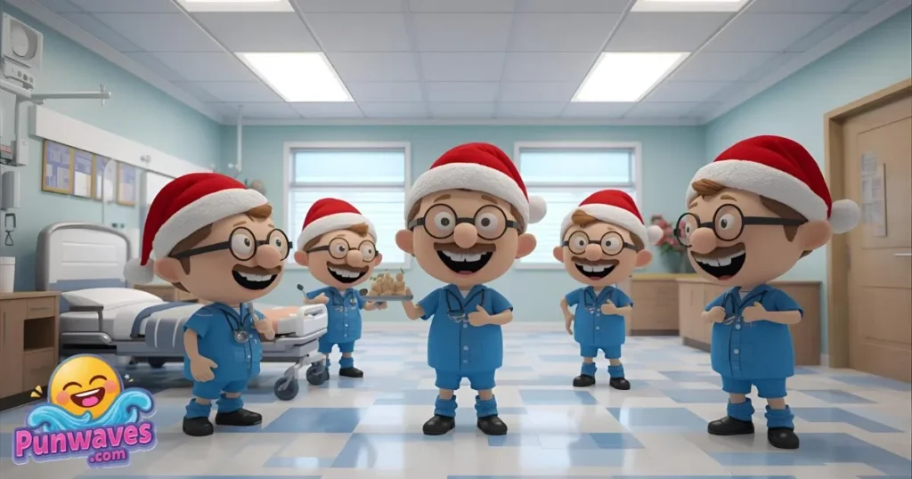 Christmas Medical Tom Swifties