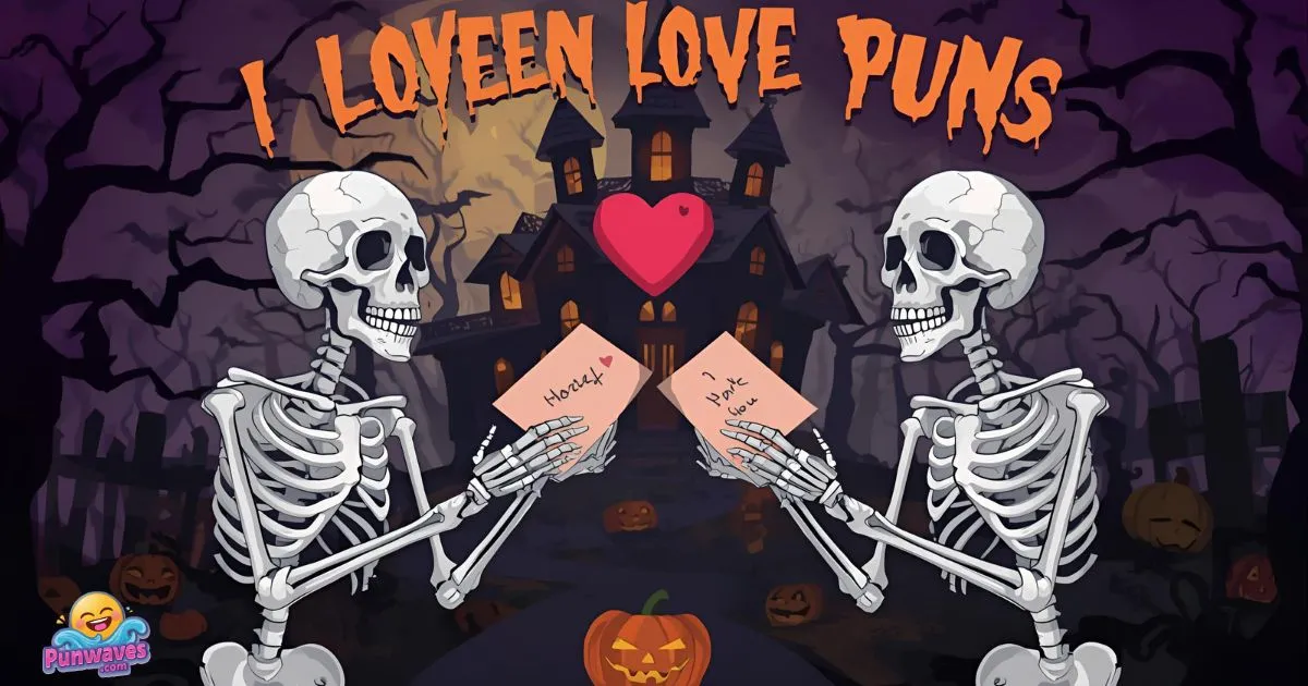 190+Halloween I Love You Puns [Spooky Romantic Fun]