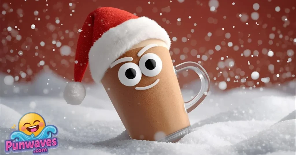 Cute romantic Christmas Drink puns