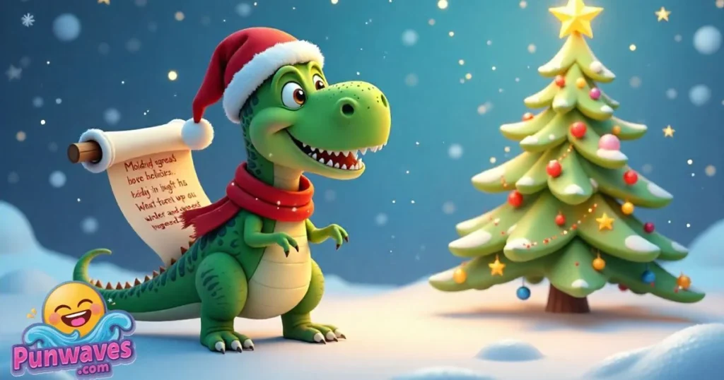 Dino Christmas Puns For Kids