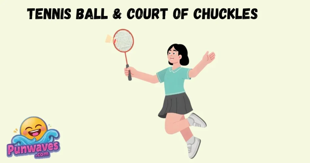Tennis Ball And Court Of Chuckles