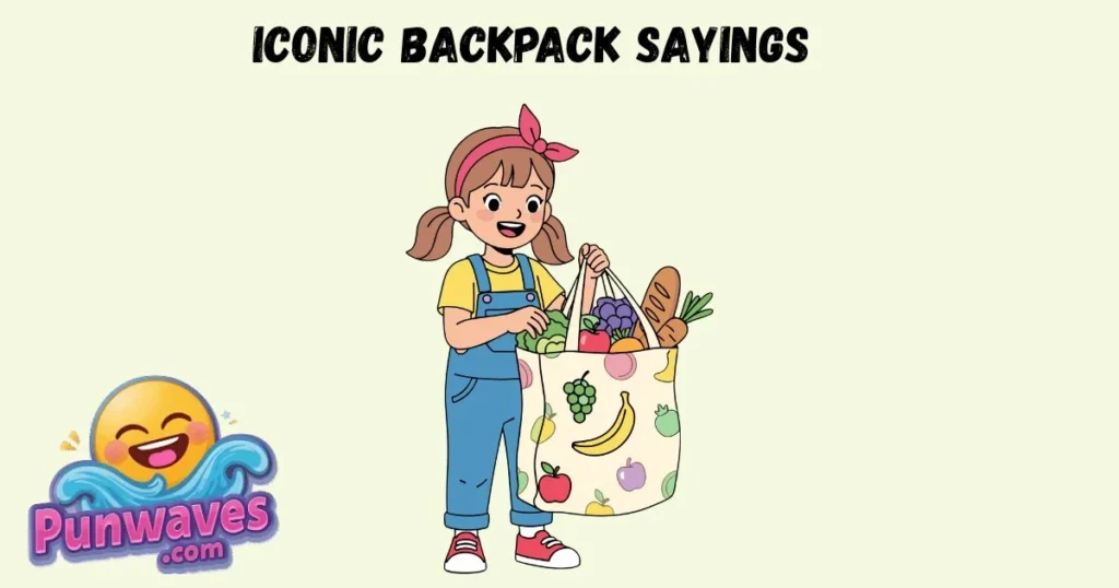 Iconic Backpack Sayings